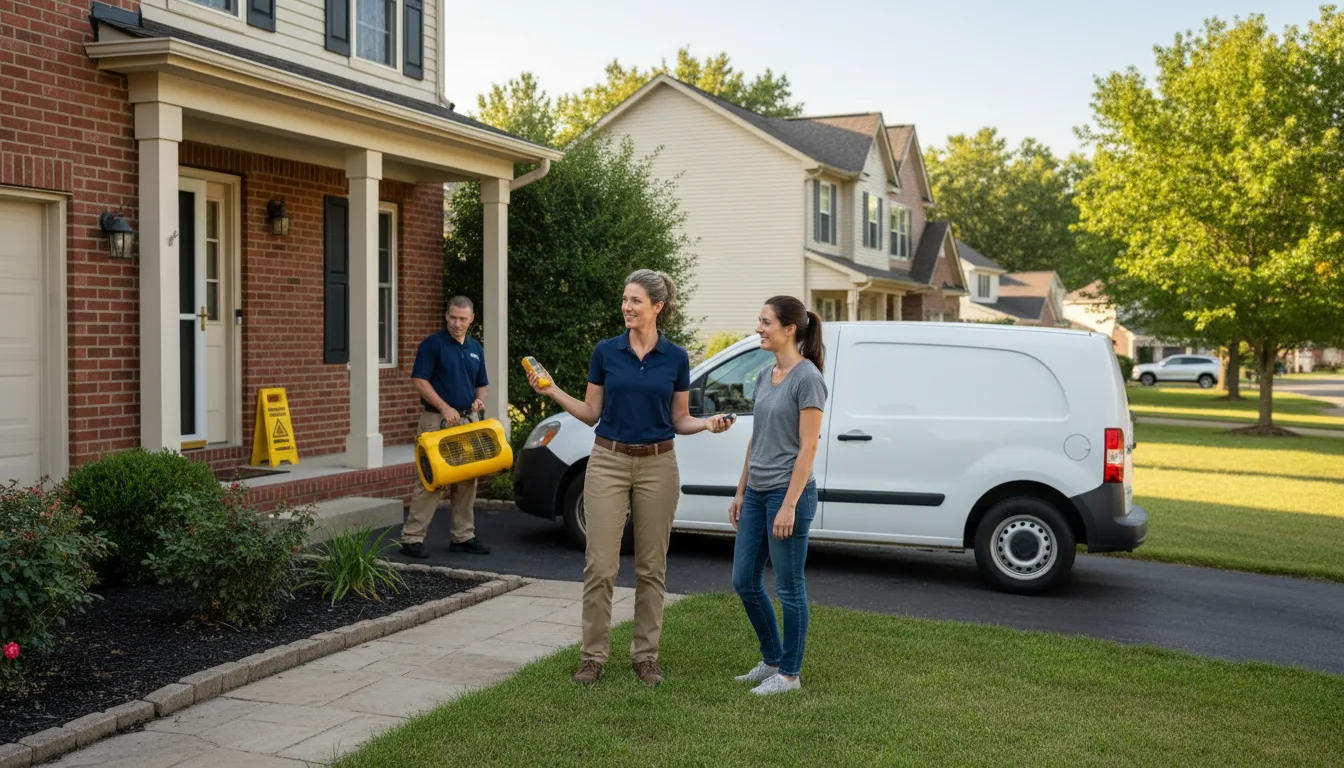 Residential water damage restoration in Leslie, WV